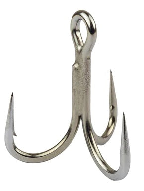 MUSTAD JAW LOK IN-LINE TREBLE HOOK - 5X STRONG